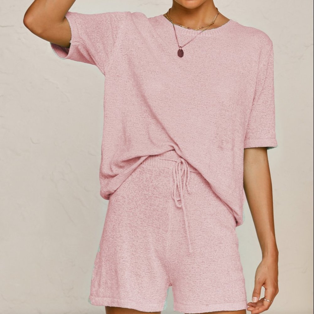 Dreamy Short-Sleeve Pajama Shorts Set